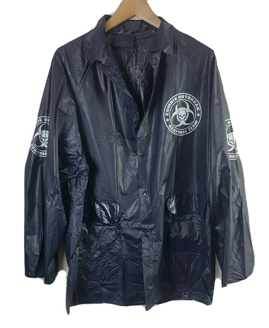 Zombie Outbreak Response Team Mens Jacket XL Blue Waterproof RRP £16.99 CLEARANCE XL £9.99